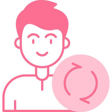 Pembe toplu bir adamın vektör çizimi