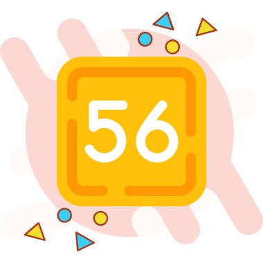 65 numara vektör illüstrasyonu