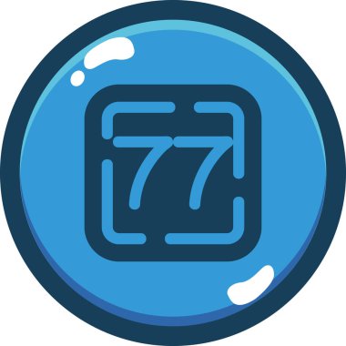 Mavi çerçeveli bir mavi simgenin vektör çizimi