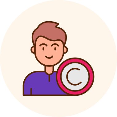 Büyüteç vektör çizimi olan adam