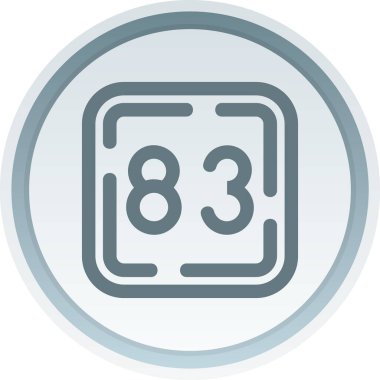 Benzersiz 77 metrelik çizgi vektör simgesi