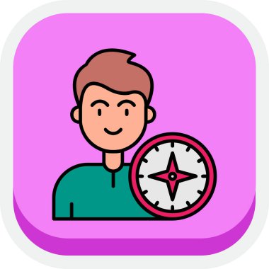 Modern simge vektör resimlemesini pusula