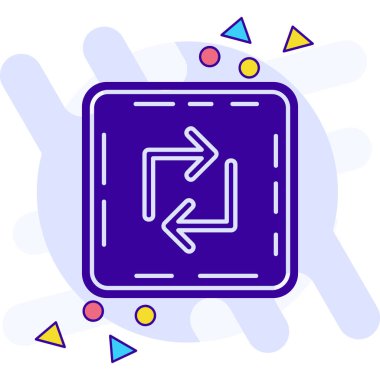 Moda biçiminde vektör ok simgesi