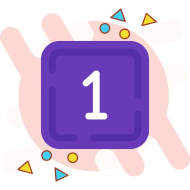 bir numaralı simge vektör illüstrasyon grafik tasarımı