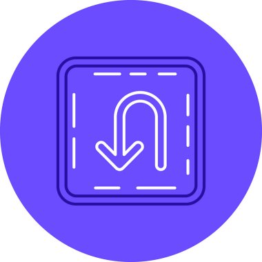 Vektör illüstrasyonu, yol işareti simgesi