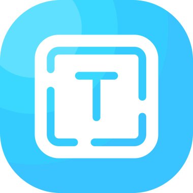 Mavi ve beyaz bir ikonun vektör illüstrasyonu