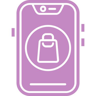 Akıllı telefon simgesinin vektör illüstrasyonu