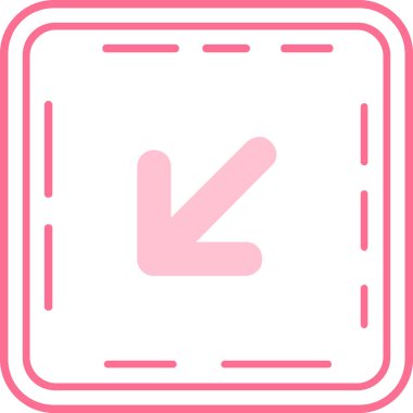 Aşağı ok simgesi vektör illüstrasyonu