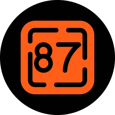 Moda biçimi izole edilmiş arkaplanda 8 numaralı simge