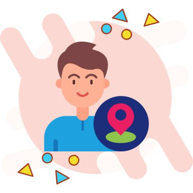 işadamı GPS konum simgesi