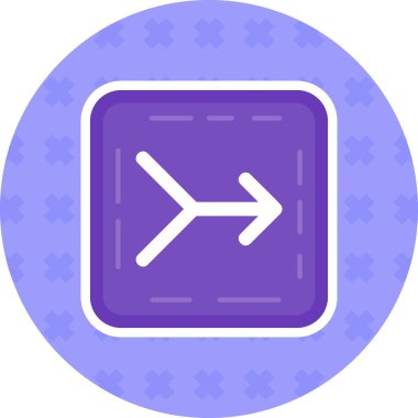 doğru yönde ok simgesi doldurulmuş dış hat biçimi