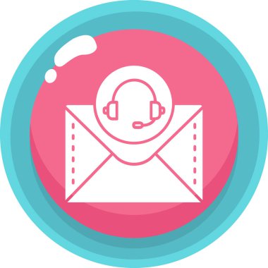 Müşteri servisi. Web simgesi basit illüstrasyon