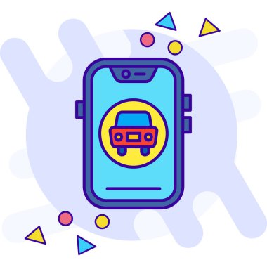 Akıllı telefon vektör tasarımlı otobüs