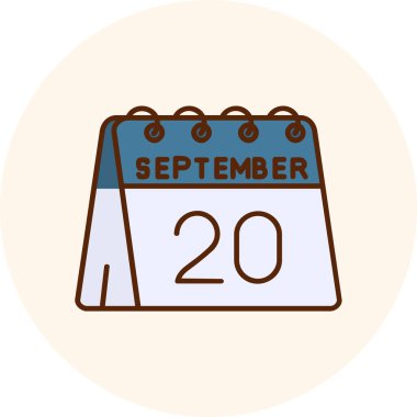 Eylül 'ün 10' uncu resmi. 2 takvim simgesinin vektör illüstrasyonu.