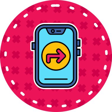 Cep telefonu simgesi, vektör illüstrasyonu