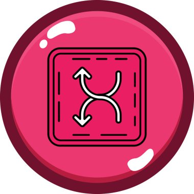 Yuvarlak bir simgenin vektör illüstrasyonu