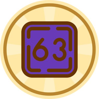 Kumarhane çipi simgesi, çizgi film tarzı