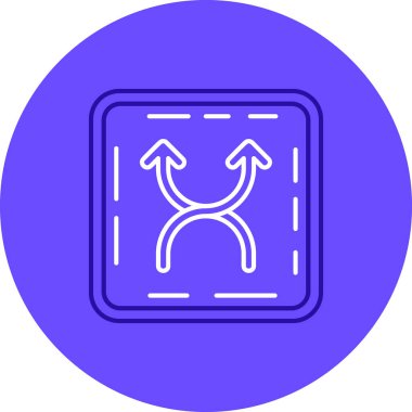 Yol işareti simgesinin vektör illüstrasyonu