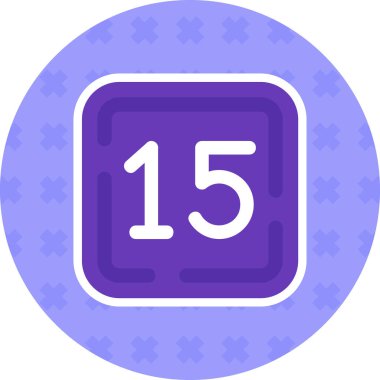 1 numaralı simge vektör çizim