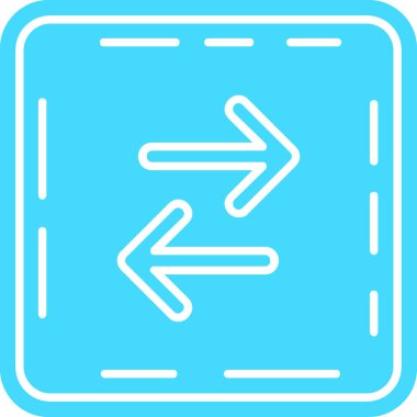 Yön yönü ok simgesi, basit vektör illüstrasyonu