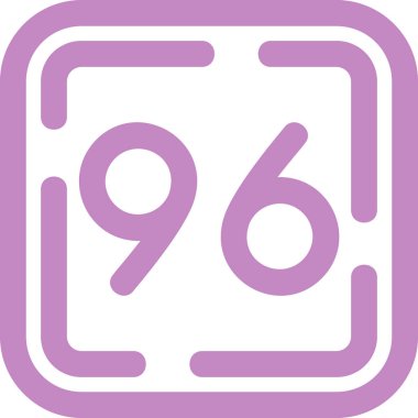 Bir 9 sayı simgesinin vektör illüstrasyonu