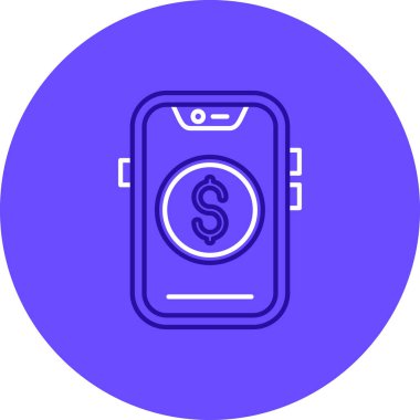 cep telefonu vektör simgesi, basit vektör illüstrasyonu