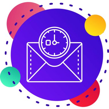 renk zarfı ve posta simgesi beyaz arkaplanda izole edildi. Mesaj işareti. e-posta mesajı. e-posta mesajı konsepti. Değişken rastgele dinamik şekiller. vektör