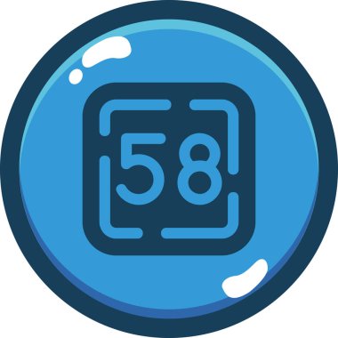 586 metre simgesi, vektör illüstrasyonunu doldur