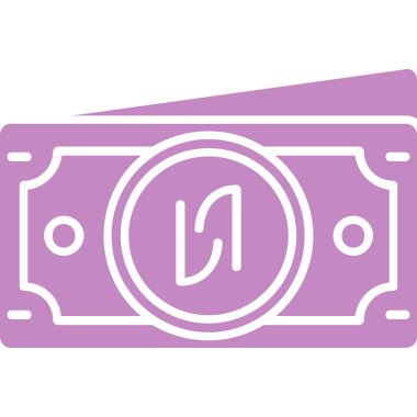 Dolar banknot ikonu. düz çizim tasarımı. izole vektör grafik