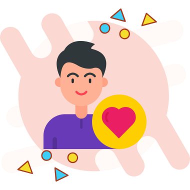 Kalp ikonu vektör illüstrasyonu