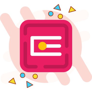 Bir hediye simgesinin vektör illüstrasyonu