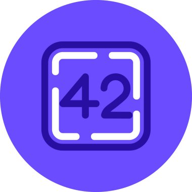 4 numaralı mavi simgenin vektör illüstrasyonu