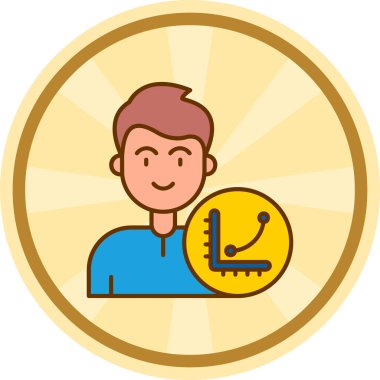 Pusula. Web simgesi basit illüstrasyon