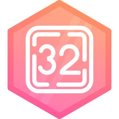 Moda renk tarzında altıgen düz tasarım simgesi