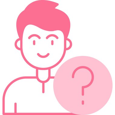 Soru Adam simgesi vektör illüstrasyonu