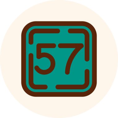 7 numaralı simge, vektör illüstrasyonu