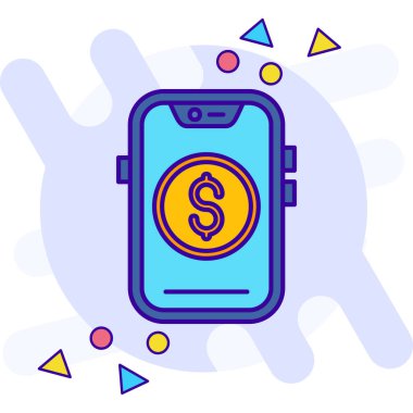 akıllı telefon simgesi vektör illüstrasyonu