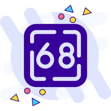 Taslak biçimdeki 85 numara simgesi beyaz arkaplanda izole edildi