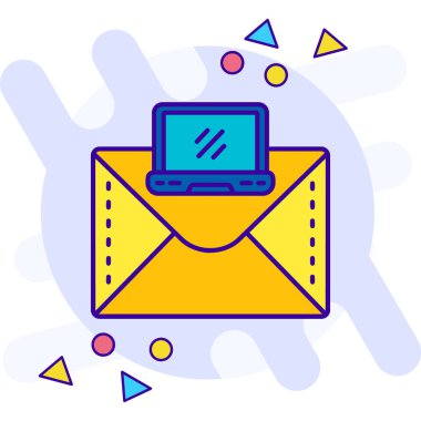 e-posta mektup simgesi ile doldurulmuş - özet biçimi