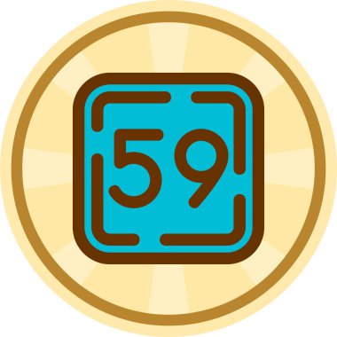 6 numaralı karikatürün vektör illüstrasyonu