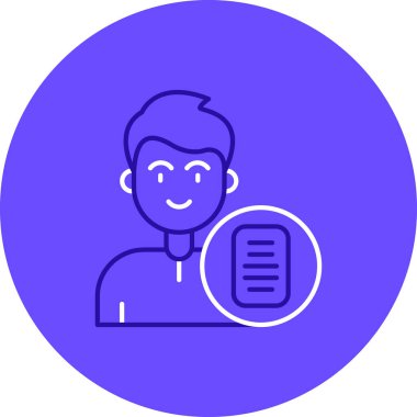 Adamım. Web simgesi basit illüstrasyon