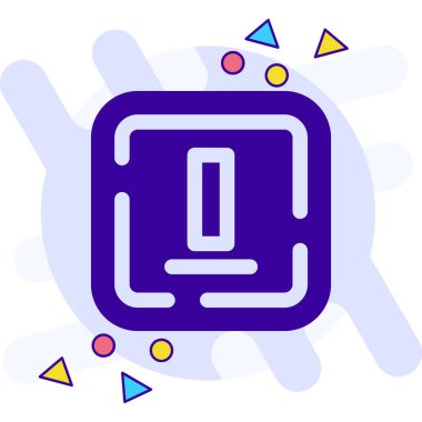 Tasarım için tek bir izole simgenin vektör çizimi