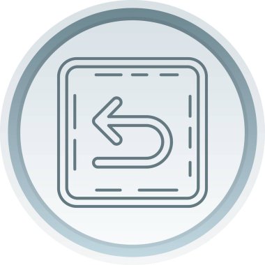 Sol ok simgesi. Web için ok vektör sembolünün özet çizimi