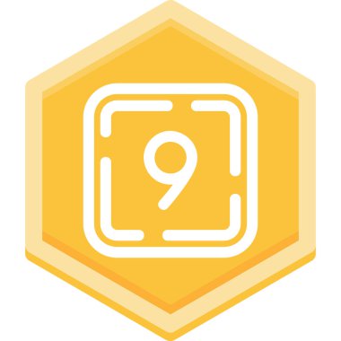 Sekiz numaralı simge, düz tasarım biçimi