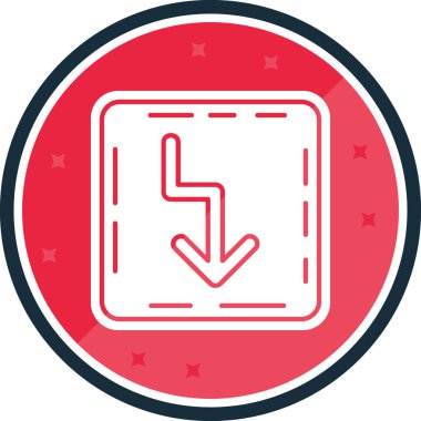 Eğilim biçimi izole edilmiş arkaplanda ok simgesi