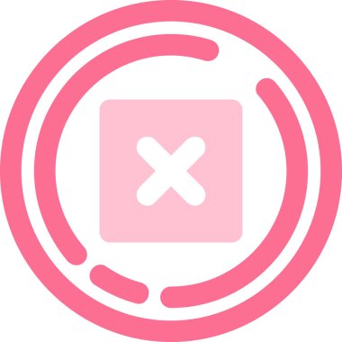 Bir çapraz simgenin vektör illüstrasyonu