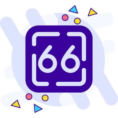 6866 simgesi, vektör işareti, özet biçimi