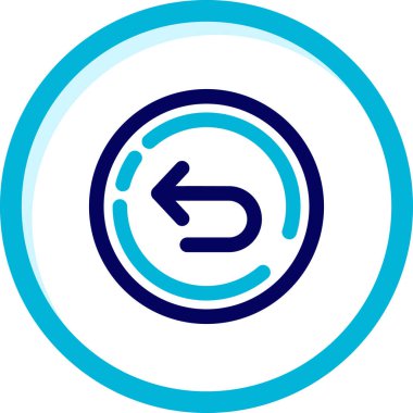 Bir paranın mavi simgesinin vektör çizimi