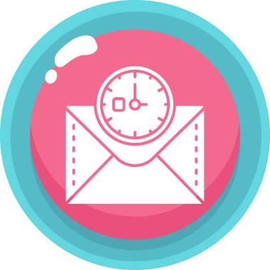 Bir saat simgesinin vektör illüstrasyonu