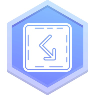 Mavi ve beyaz bir ikonun vektör illüstrasyonu